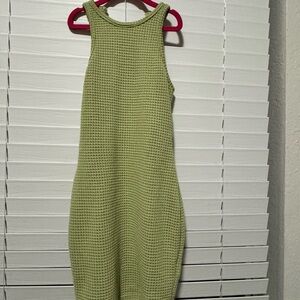Green Sleeveless Knit Dress